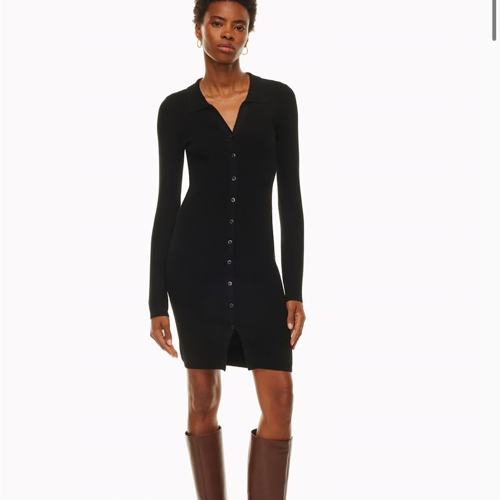 Aritzia Black Long Sleeve Dress